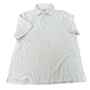 Free Assembly Mens 2XL Oatmeal Heather Cotton Short Sleeve Polo Shirt FAMKT00438
